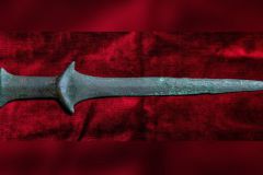 The sword was mistakenly thought to be medieval. It is now thought to come from eastern Anatolia and to be about 5000 years-old – one of the oldest swords ever found (Ca' Foscari University of Venice/Andrea Avezzù).