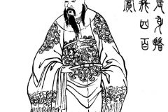 Han Emperor Xian from a 19th century Qing Dynasty edition of the Romance of the Three Kingdoms, Zengxiang Quantu Sanguo Yanyi (ZT 2011)