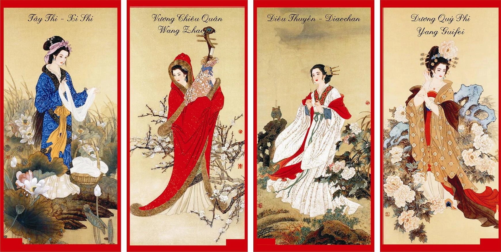 Four Great Chinese Beauties By Wang Meifang And Zhao Guojing Arsinoe Library